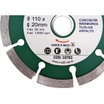 Disco Diamantado Melfi Segmentado Seco 110Mm X 20Mm - 10702