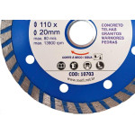 Disco Diamantado Melfi Turbo Seco 110Mm X 20Mm - 10703