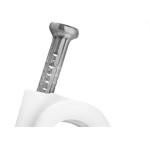 Grampo Para Fio Sforplast Coaxial Branco Rg-59 Com 100 Pecas