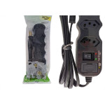 Filtro Linha Ilumi 5 Tomadas Interruptor E Fusivel 127/220V. Cabo Pp 3X0,75Mm Preto - 34014