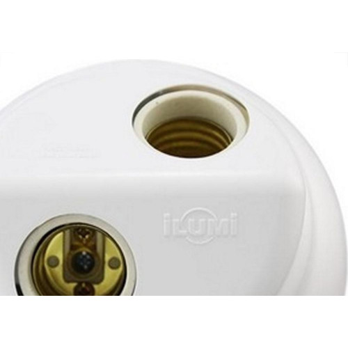 Plafon Decorativo Ilumi Duplo Branco 100W. 18092 Com 10 Pecas - Kit C/10 Pecas
