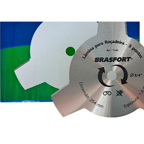 Lamina Para Rocadeira 3 Pontas Brasfort Furo 3/4''