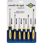 Chave Fenda/Phillips Brasfort Com Ima Cromo Vanadio Com 6 Pecas - 7029