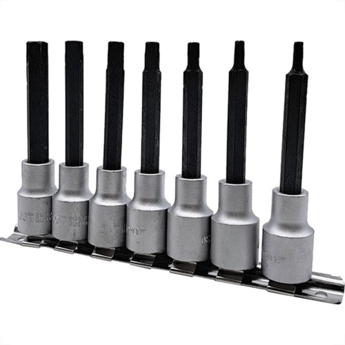 Kit Waft Soquete Bits Torx Longo 1/2''Cromo Vanadio Com 7 Pecas 6346