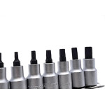 Kit Waft Soquete Bits Torx Curto 1/2''Cromo Vanadio Com 7 Pecas 6345