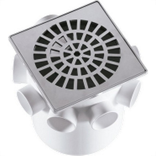 Caixa Sifonada Herc 150X150X50 Quadrada Cromada - 5255