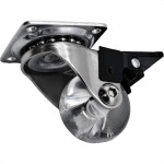 Rodizio Silicone Soprano Base Giratoria Com Trava 35Mm