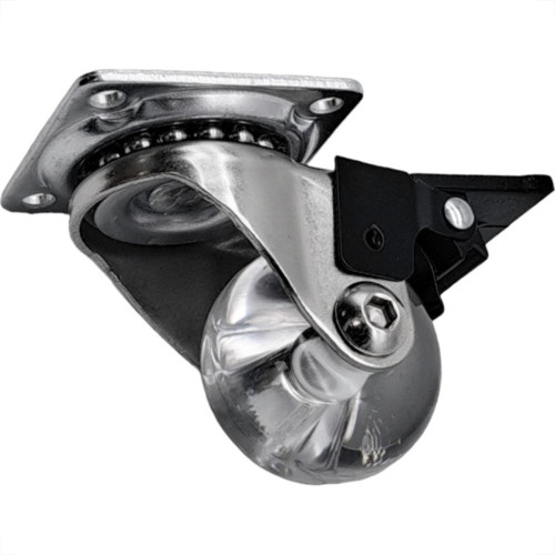 Rodizio Silicone Soprano Base Giratoria Com Trava 35Mm