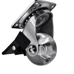 Rodizio Silicone Soprano Base Giratoria Com Trava 35Mm
