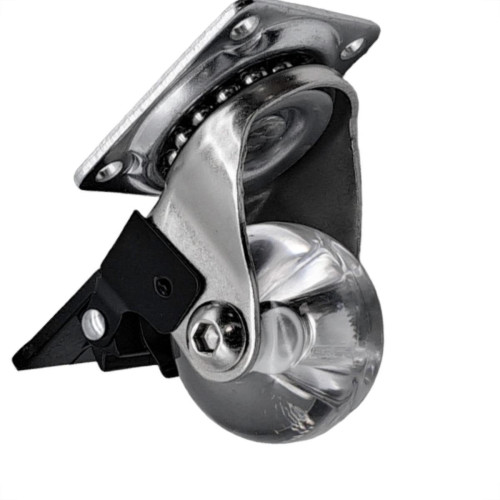 Rodizio Silicone Soprano Base Giratoria Com Trava 35Mm