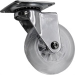 Rodizio Silicone Soprano Base Giratoria Sem Trava 75Mm