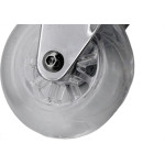 Rodizio Silicone Soprano Base Giratoria Sem Trava 75Mm