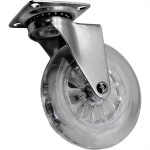 Rodizio Silicone Soprano Base Giratoria Sem Trava 100Mm