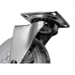 Rodizio Silicone Soprano Base Giratoria Sem Trava 100Mm