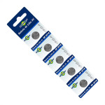 Pilha Brasfort Bateria Litio 3V Cromado-2032 Cartela Com 5 Pecas