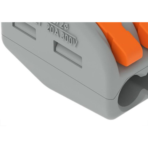 Conector Wago 2Polos - 0,08 A 4,0Mm - 32A. 222-412 - Kit C/10 Pecas