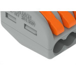 Conector Wago 3Polos - 0,08 A 4,0Mm - 32A. 222-413 - Kit C/10 Pecas