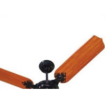 Ventilador Teto Venti-Delta 3 Pas Preto Com Mogno Com Globo 127V.