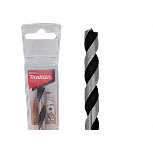 Broca Aco Carbono Madeira Makita 3 Pontas 9Mm - Kit C/5 Pecas