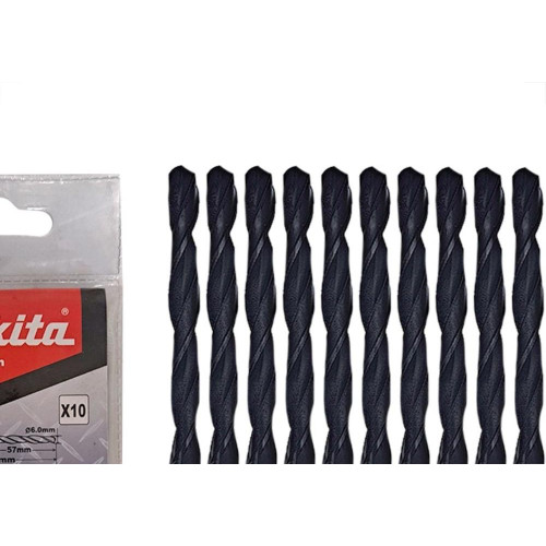 Broca Aco Rapido Makita 6,00Mm - Kit C/10 Pecas