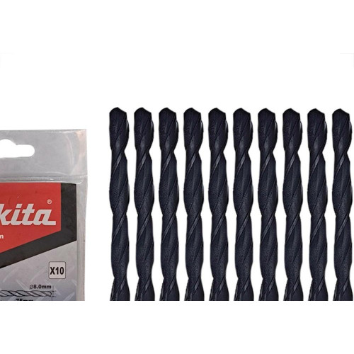 Broca Aco Rapido Makita 8,00Mm - Kit C/10 Pecas