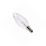 Lampada Vela Lisa Brasfort E-14 Clara 40Wx220V. - Kit C/5 Pecas
