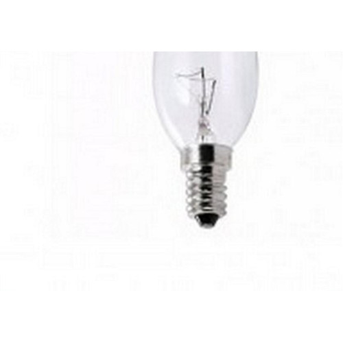 Lampada Vela Lisa Brasfort E-14 Clara 40Wx220V. - Kit C/5 Pecas
