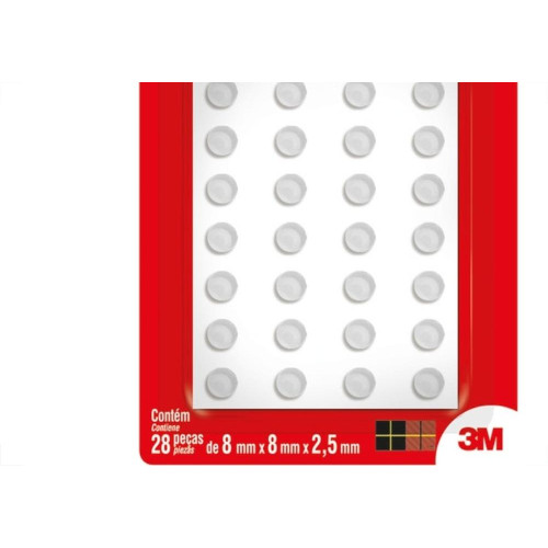 Anti Impacto Adesivo 3M Scotch Gota 8Mm X 8Mm X 2,5M Com 28 Pecas