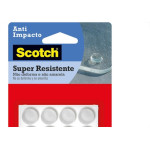 Anti Impacto Adesivo 3M Scotch Redondo 10Mm X 10Mm X 4Mm Com 12 Pecas