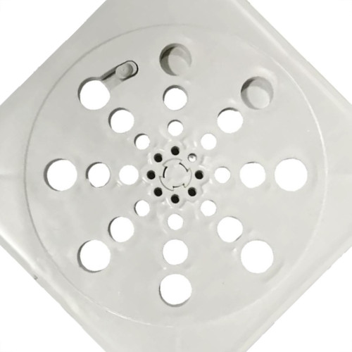 Grelha Plastica Quadrada Branca Overtime 10X10Cm Com Fecho