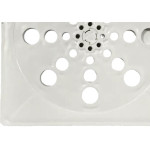 Grelha Plastica Quadrada Branca Overtime 10X10Cm Com Fecho