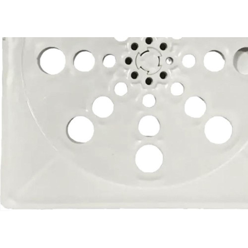 Grelha Plastica Quadrada Branca Overtime 10X10Cm Com Fecho