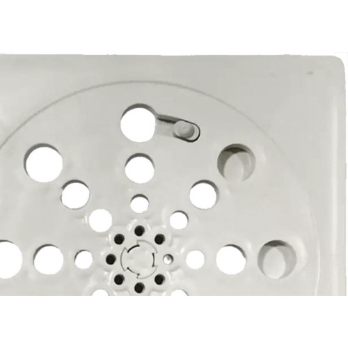 Grelha Plastica Quadrada Branca Overtime 10X10Cm Com Fecho