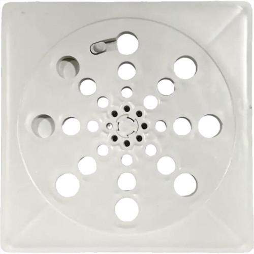 Grelha Plastica Quadrada Branca Overtime 15X15Cm Com Fecho