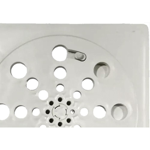Grelha Plastica Quadrada Branca Overtime 15X15Cm Com Fecho