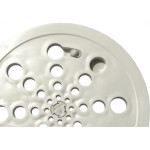 Grelha Plastica Redonda Branca Overtime 15X15Cm Com Fecho