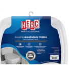 Assento Sanitario Almofadado Herc Retangular Cinza 2396