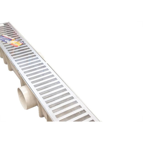 Grelha De Aluminio Com Caixa Coletora Pvc 15X100Cm