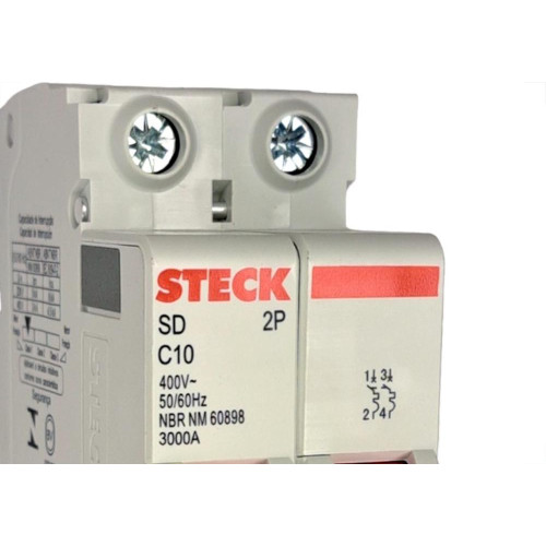 Disjuntor Steck ''Din'' Bipolar 10A. C