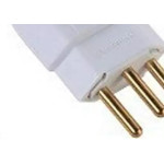 Pino Prensa Cabo Macho Interneed 2 Polos+Terra 10A. Branco 61724 - Kit C/10 Pecas