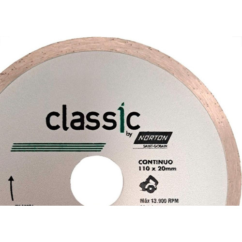 Disco Diamantado Norton Classic Continuo Porcelanato / Ceramica 110X20Mm