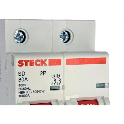 Disjuntor Steck ''Din'' Bipolar 80A. C