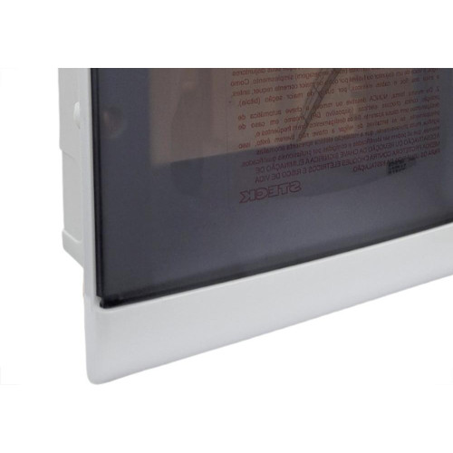 Centrinho Steck Pvc Embutir Fume Para 8 Disjuntores Din Sem Barramento