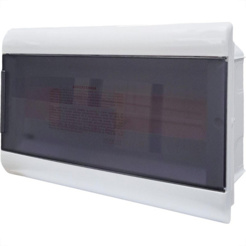 Centrinho Steck Pvc Embutir Fume Para 16 Disjuntores Din Sem Barramento