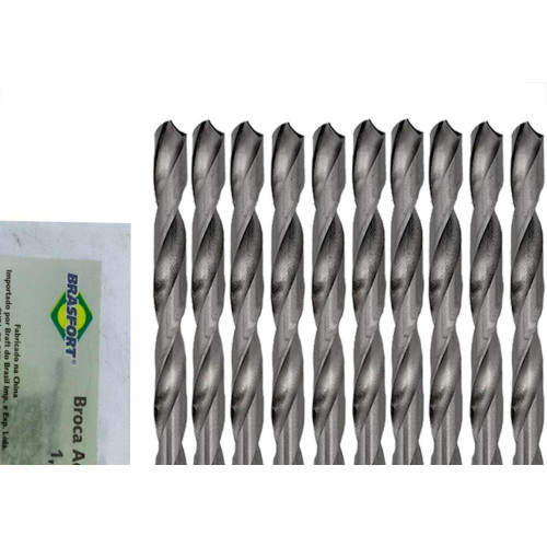 Broca Aco Rapido Brasfort 1,5Mm - 7470 - Kit C/10 Pecas