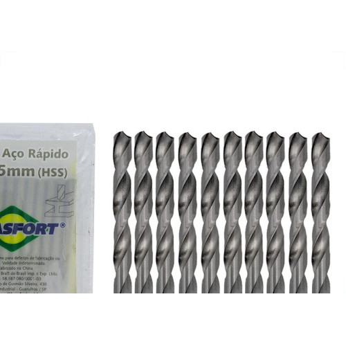 Broca Aco Rapido Brasfort 3,5Mm - 7474 - Kit C/10 Pecas