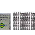 Broca Aco Rapido Brasfort Tam.P 19/64'' - 7509 - Kit C/10 Pecas
