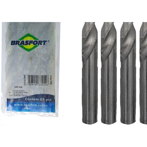 Broca Aco Rapido Brasfort   11/32'' - 7512 - Kit C/5 Pecas