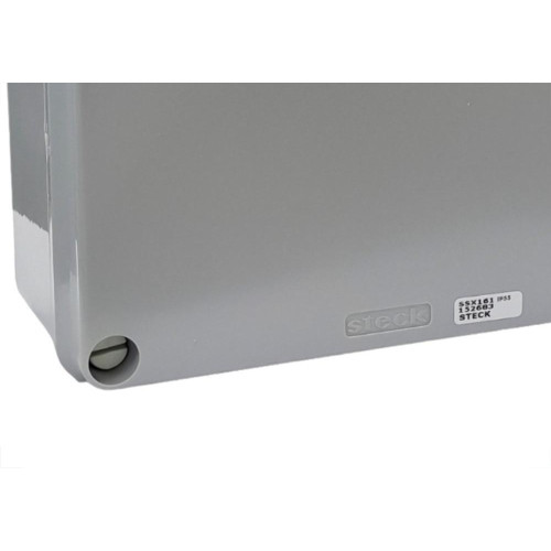 Caixa Passagem Pvc Steck 30Cm X 22Cm Sobrepor Cinza Ip55 - Sex-322A