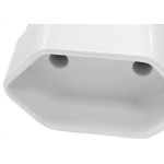 Pino Femea Flp 2 Polos 10A. Branco - Kit C/10 Pecas